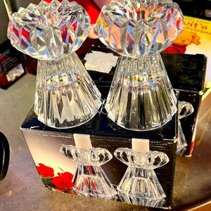 Mikasa Crystal Candlestick set